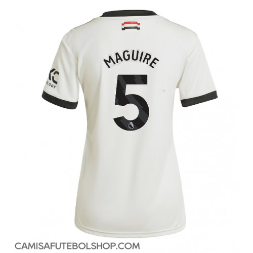 Camisa de time de futebol Manchester United Harry Maguire #5 Replicas 3º Equipamento Feminina 2024-25 Manga Curta